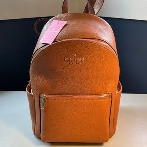 Kate Spade Lelia Medium Dome Leather Backpack - Brown